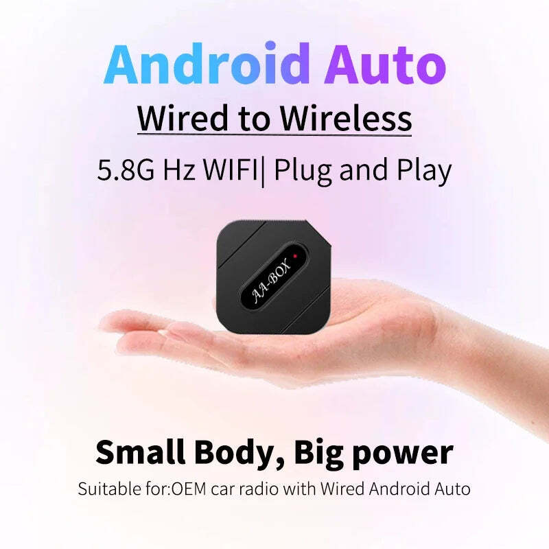 2024 Mini Android Auto Wireless Adapter Smart AI Box Car OEM Wired Android Auto