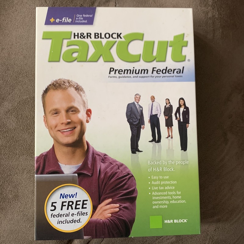 H & R Block 2008 Tax Cut premium Federal software CD new In Sealed box