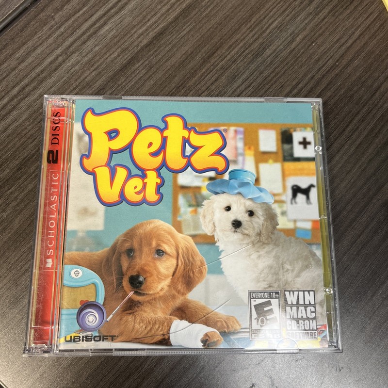 Petz Vet Ubisoft Scholastic CD-ROM Software 2007 Windows Mac 2 Discs CD (325)