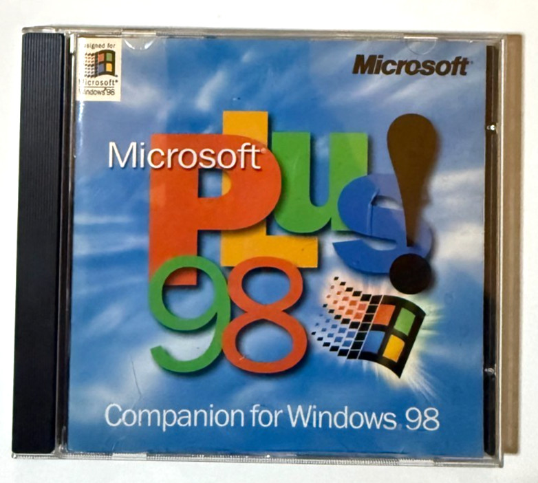 Vintage MICROSOFT Plus 98 Companion for Windows 98 CD-ROM Plus! NM C