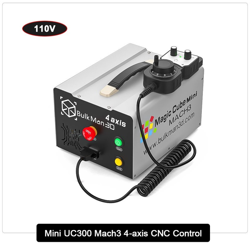 Mini UC300 Mach3 4-axis CNC Control Box with MPG Handwheel for Engarving Router