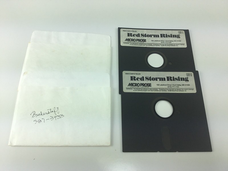 Tom Clancy’s Red Storm Rising Vintage Game Microprose PC 5.25″ 1989