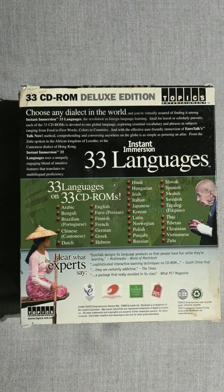 Instant Immersion 33 Languages Deluxe Edition 33 CD-ROM Set New Sealed Topics gallery