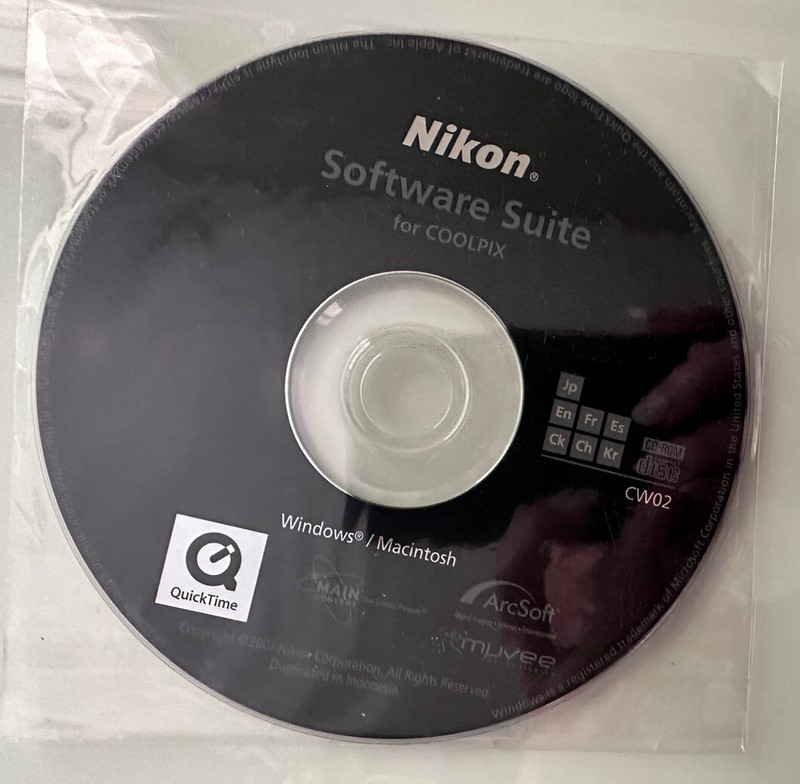 Nikon Software Suite COOLPIX CD CW02 For Windows / Mac/D700,300,D2X, D2H, D3