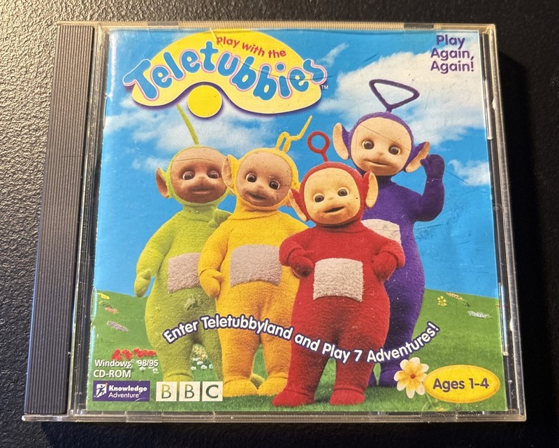 PLAY WITH THE TELETUBBIES WIN 98/95 PC CD-ROM 1998 BBC COMPUTER GAME