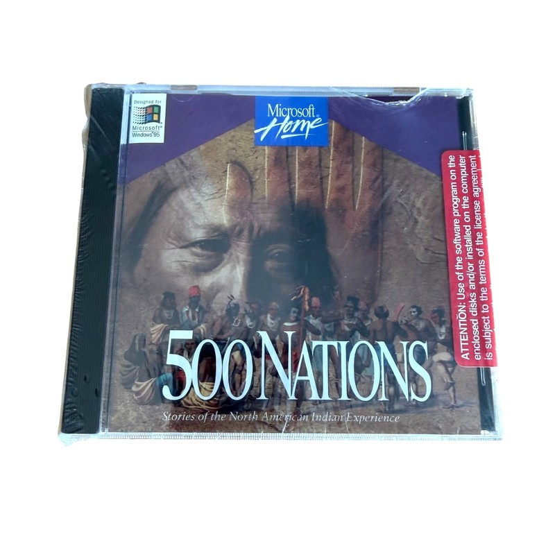 Microsoft Home 500 Nations PC CD-ROM Sealed Native American Indian Stories 1995