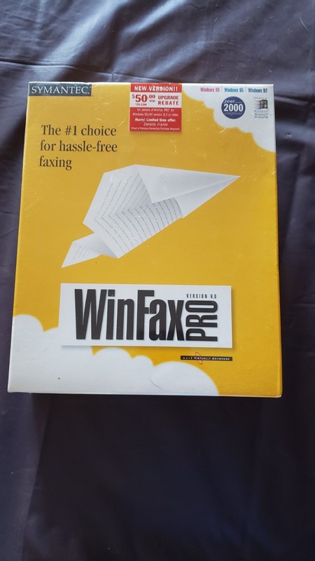 Symantec WinFax Pro Version 9.0 BRAND NEW FACTORY SEALED NIB
