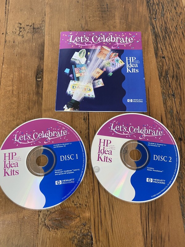 HP Idea Kits Let’s Celebrate Mindscape PrintMaster Gold 4.0 + Adobe PhotoDeluxe