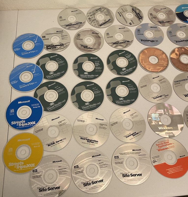 Vintage Computer Windows System Software CDs Lot of 39 gallery