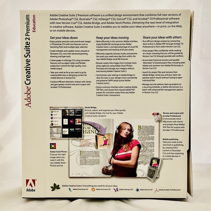 Vtg Adobe Creative Suite 2 Premium Education for Apple Mac Complete 6 Disc Set gallery