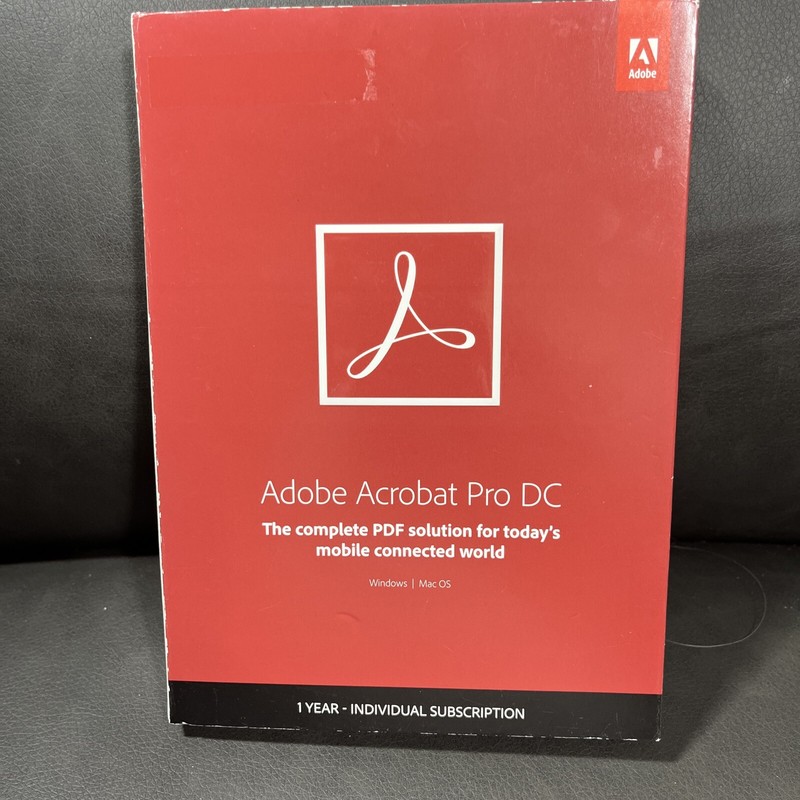 Adobe Acrobat Pro DC 2020 Upgrade 1 Year Subscription PDF for Windows + Mac OS