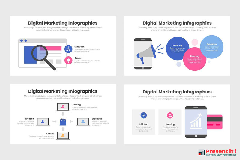 Digital Marketing Infographics Presentation templates gallery
