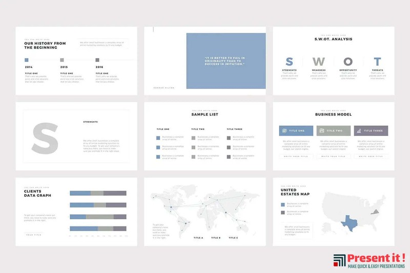 Meiryo Minimalist PowerPoint Template gallery