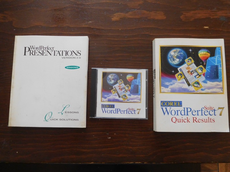 Corel WordPerfect Suite 7: Windows – CD, Quick Results & Lessons/Solutions books