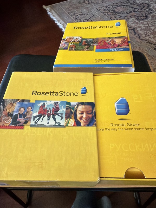 ROSETTA STONE Filipino (Version 4) 4 Disc Level 1, 2, & 3 COMPLETE W/Access Card gallery