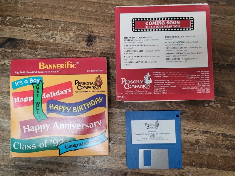 PC IBM Software - Check Mate, Bannerific, Ample Notice, Mortgage Vision gallery