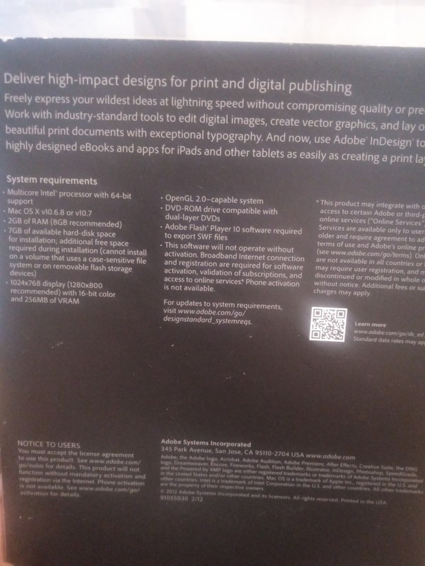 Adobe Creative Suite 6 Design Standard-- Mac OS-- No Serial Number gallery