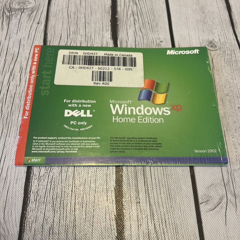 Microsoft Windows XP Home Edition PC Version 2002 Software- New Sealed gallery