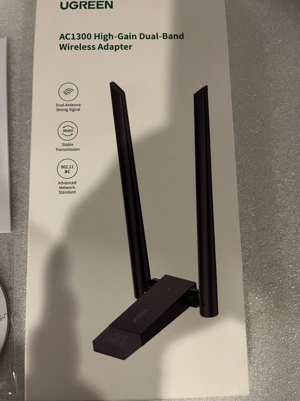 UGreen AC1300 Wireless Adapter Box with CD-ROM and Original Inserts gallery