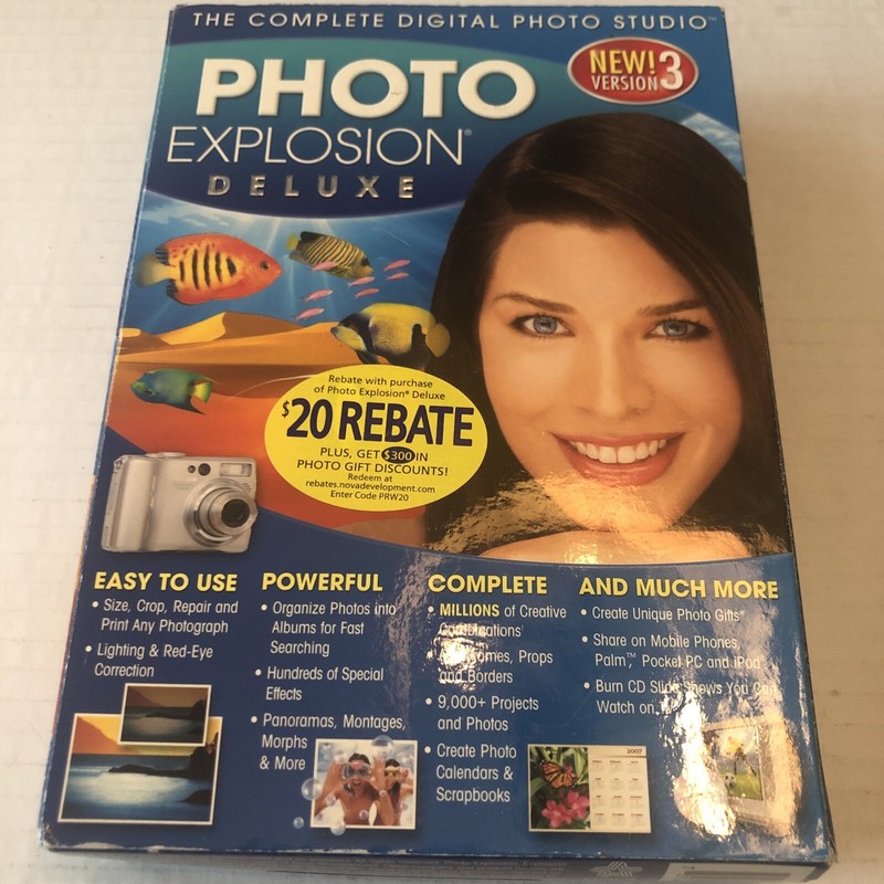 Photo Explosion Deluxe Version 3 Photo Editing For Windows 2000 XP Vista