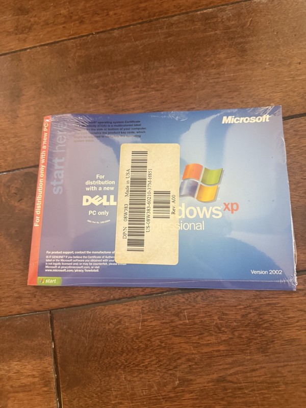 New Microsoft Windows XP Professional Full Version 2002 – Sealed, No Key #