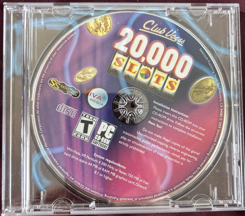 Club Vegas 20,000 Slots (PC CD-ROM Software, 2008) gallery