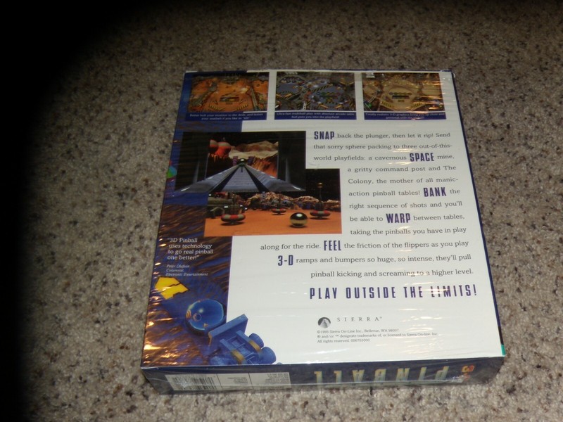 3-D Ultra Pinball (PC, 1995) Game with Box gallery