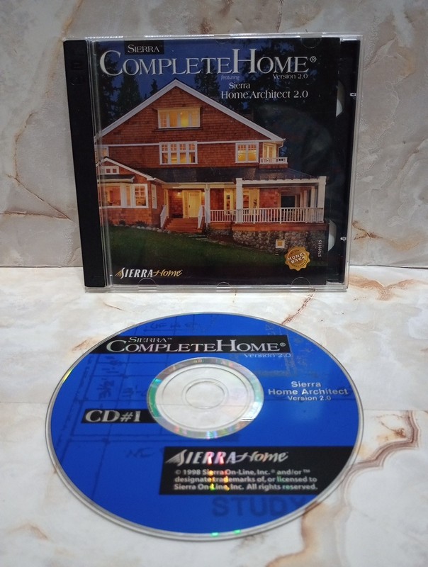 🏡💾 VINTAGE Sierra Complete Home PC CD-ROM (1997) – Windows 95 💿✨ Plan, design