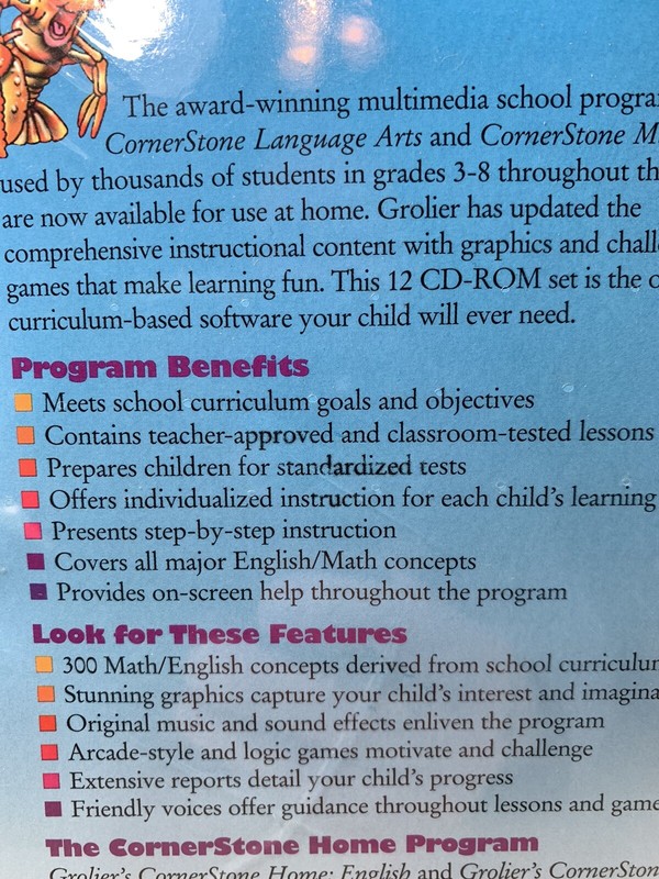 3rd 4th grade English spelling capitalization CD ROM ￼￼GROLIERS Cornerstone Home gallery