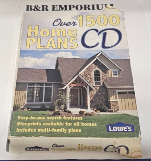 Lowe’s Over 1500 Home Plans CD – (2008 Home Design Associates) – Used CD-ROM