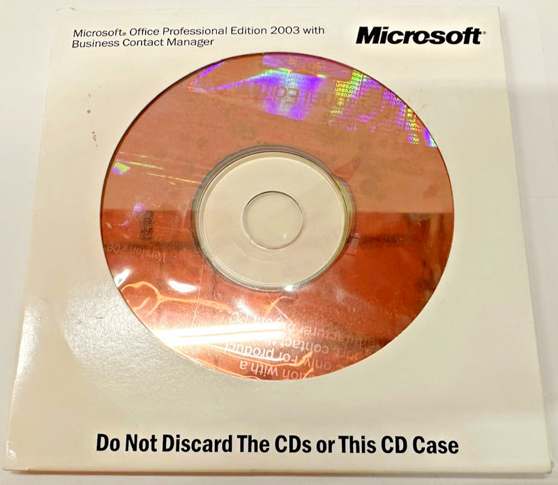 Microsoft Office Small Business 2003 w/ BCM 2 CD Product Key Included LOOK