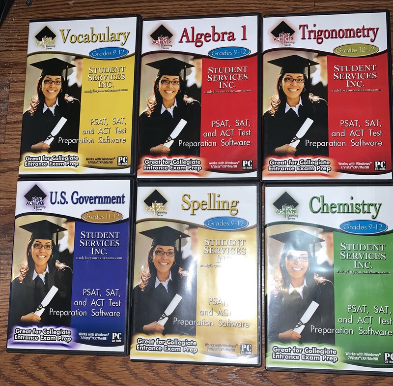 High Achiever Spelling Vocabulary Algebra Trigonometry Govt SAT PSAT Grade 9-12