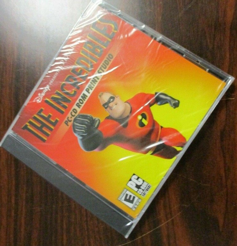 The Incredibles PC-CD ROM Print Studio, Disney Inter Active, SEALED