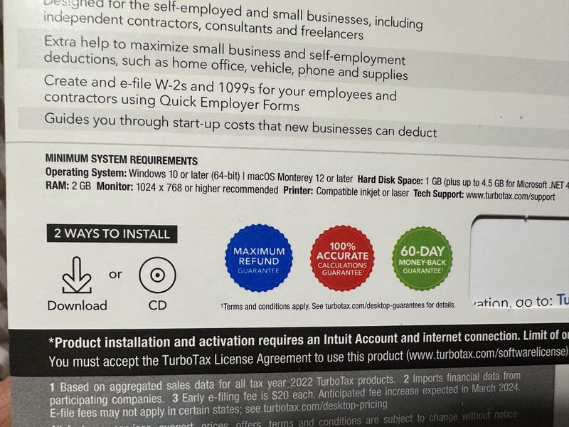 NEW TurboTax Premier 2023 Federal + E-file + State CD Physical Disc Windows Mac gallery