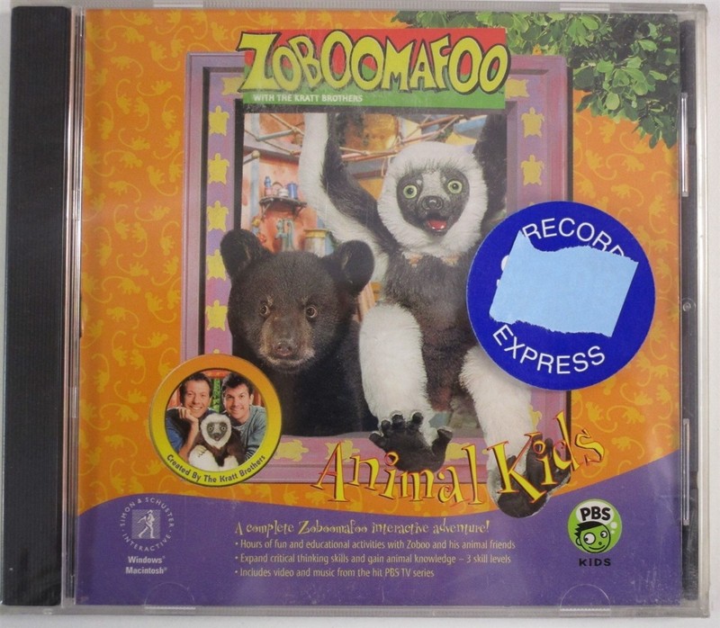 Video Game PC Zoboomafoo Animal Kids Adventures Kraft Brothers PBS SEALED Jewel