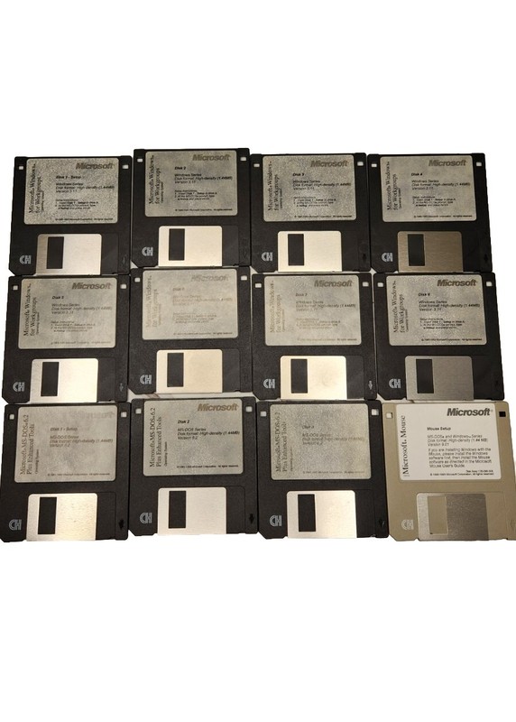 Microsoft Windows for Workgroups Version 3.11 • 3.5″ Floppy Vintage Software ’93