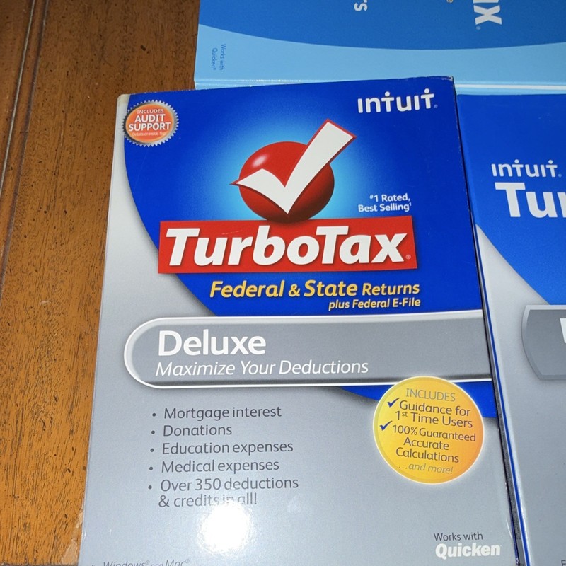 Intuit TurboTax Deluxe Tax Preparation Software 3 CD for Windows gallery