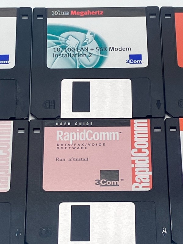3Com Megahertz 10/100 LAN + 56K Modem Floppy Disks + RapidComm gallery