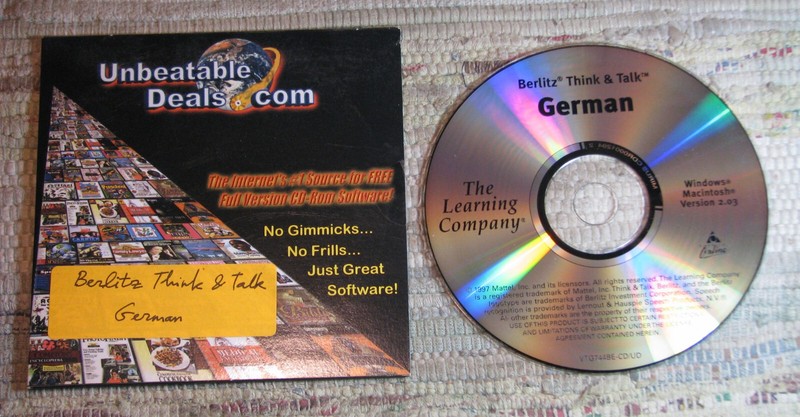 Berlitz Think & Talk GERMAN The Learning Company Windows Macintosh Version 2.03