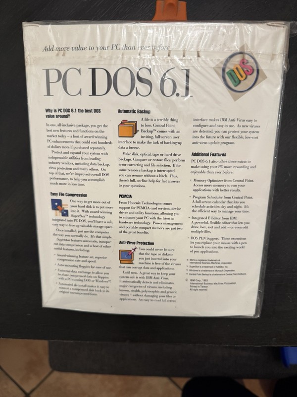 IBM MS-DOS 6.1 Installer Floppy Disks 5.25" 1.2MB NEW RARE BOX Vintage gallery