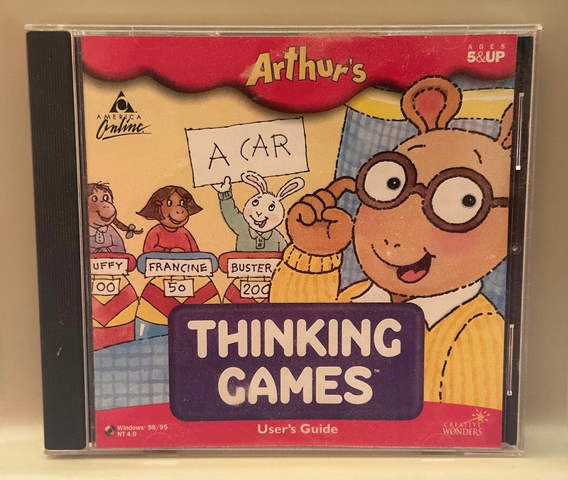 Arthur’s Thinking Games User Guide CD-ROM, PC Windows (1999, Creative Wonders)