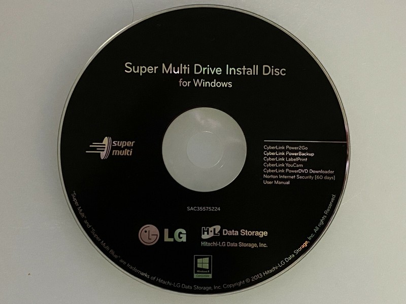 LG Super Multi Drive Install Disc for Windows (Black)