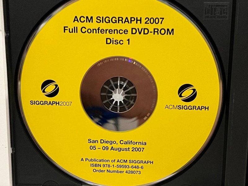 ACM Siggraph 2007 San Diego Full Conference DVD Video ROM 4 Disc Set gallery