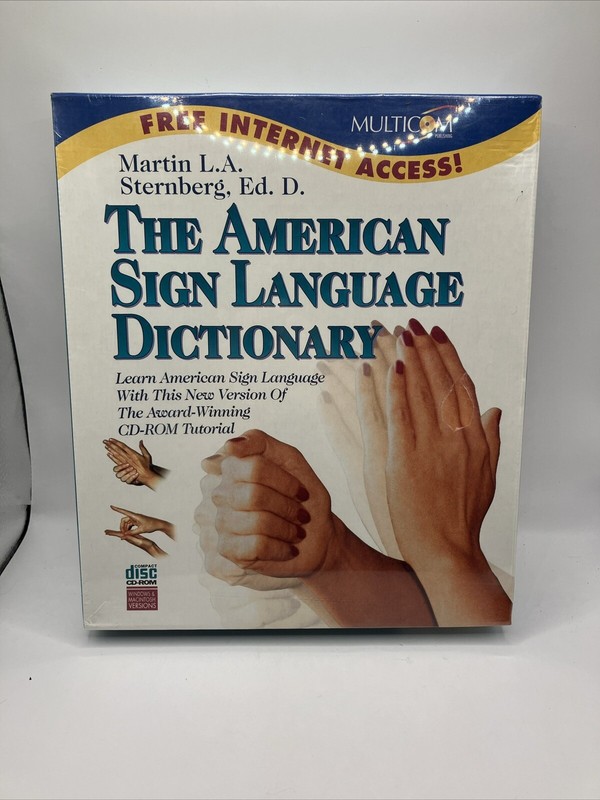 The American Sign Language Dictionary Multimedia 2000 Inc CD Macintosh PC New
