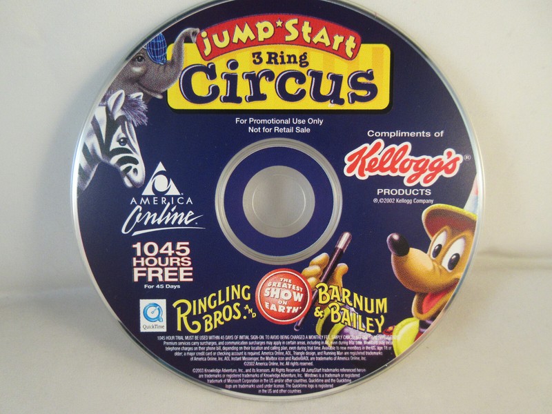 Jump Start: “3 Ring Circus” Kellogg’s PC 1 CD-ROM Learning Game