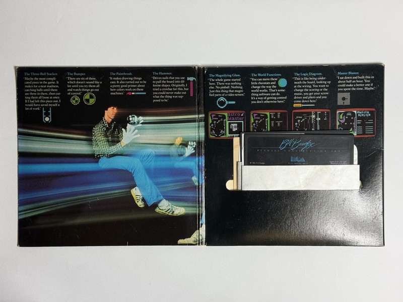 Bill Budge Pinball Construction Set Apple II 1982 EA Electronic Arts +extra disk gallery