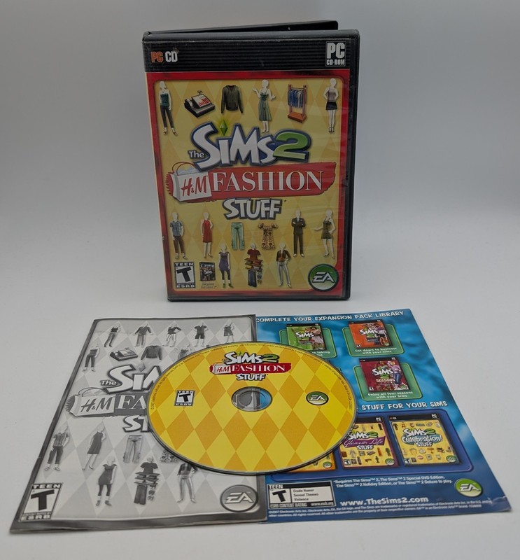 The Sims 2 H&M Fashion Stuff PC Game Expansion 2007 Complete
