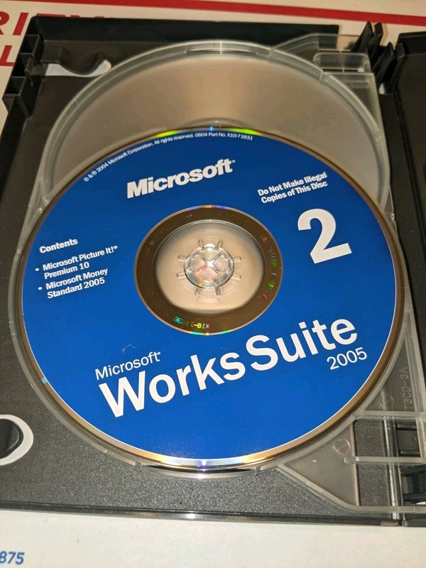 Microsoft Works Suite 2005 Software WORD 2002, WORKS 8, Picture It Premium *READ gallery