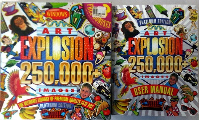 ART EXPLOSION 250,000 CLIP ART COLLECTION WINDOWS COMPLETE with IMAGE BOOK