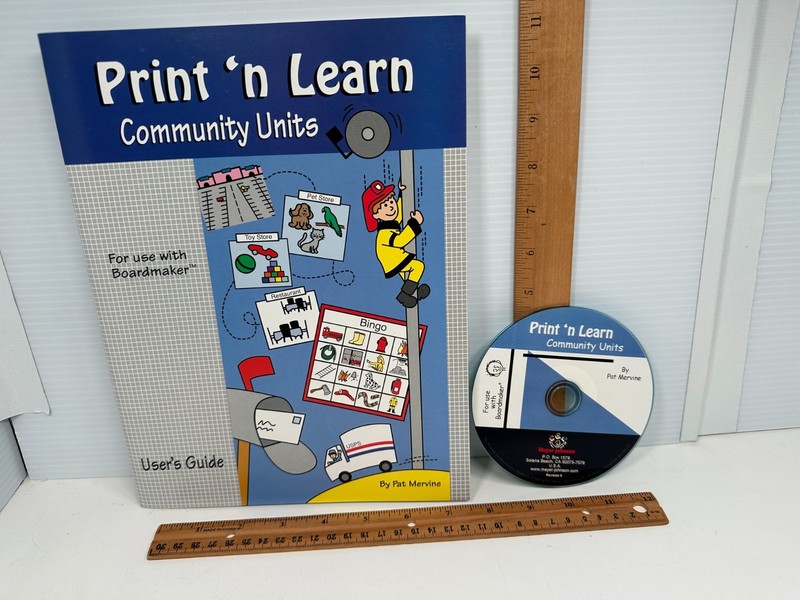 Print 'n Learn Community Units use with Boardmaker Disc Manual Mayer-Johnson